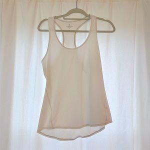 Athleta White Razorback Tank Top